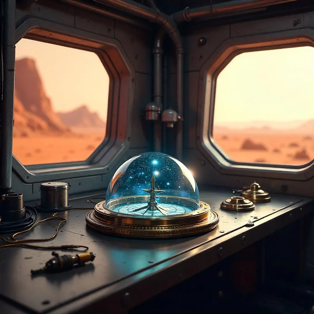 Celestial Compass in a Martian Base