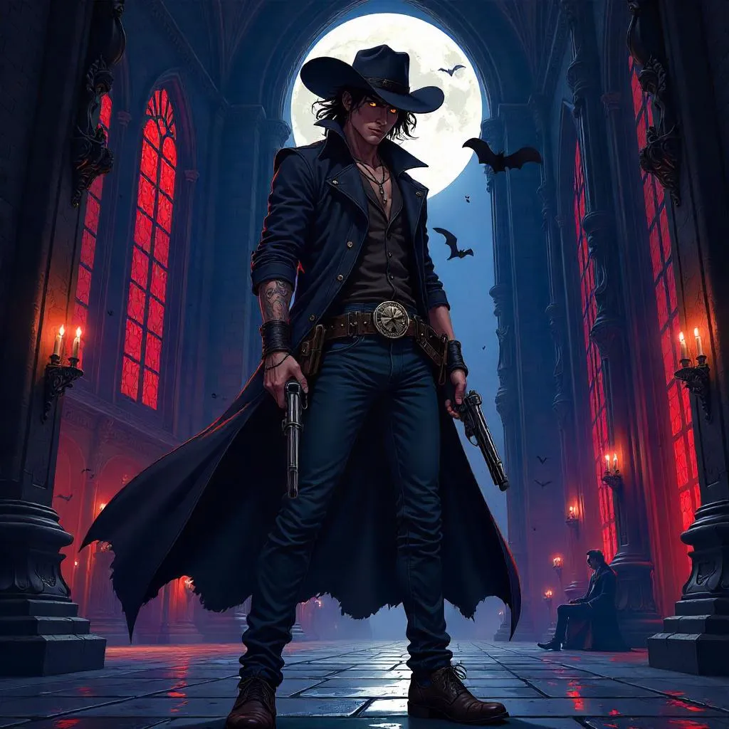 Nightbound Cowboy in a Vampire Castle