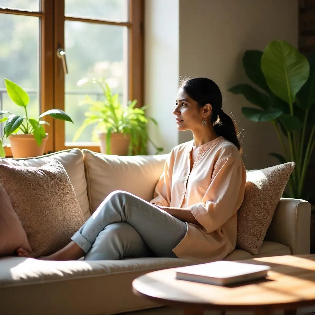Photorealistic Portrait of a Young Indian Woman at Home