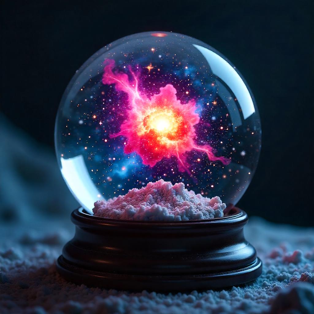 Photorealistic Supernova Snow Globe