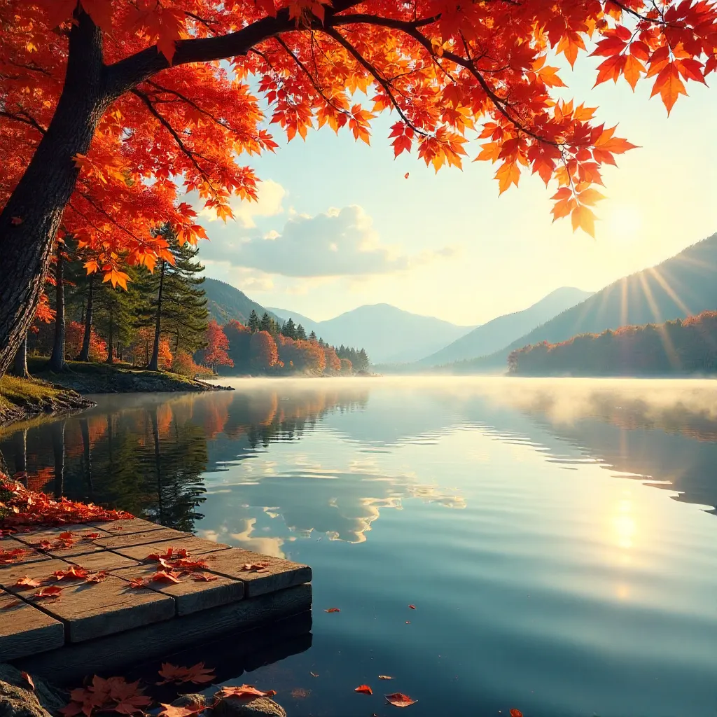 Autumn Tranquility by the Lake