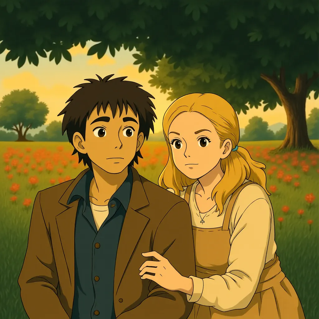 Ariana Grande and Cynthia Erivo in Wicked (2024) - Ghibli style