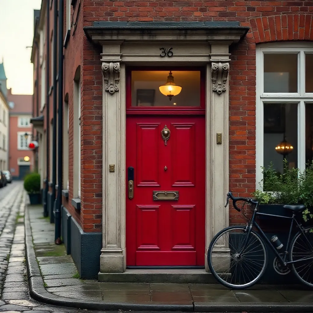 Bright Red Door No. 36 in Copenhagen
