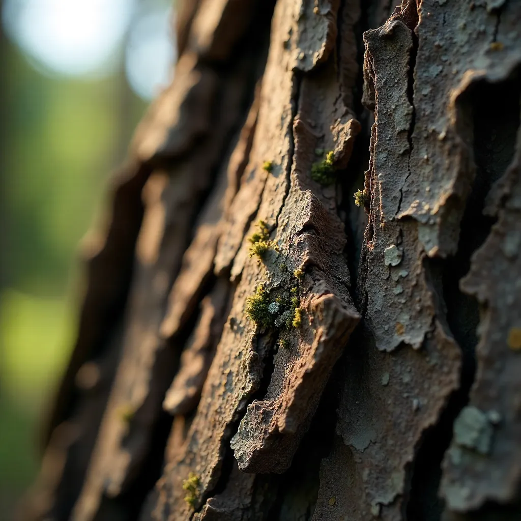 Macro Close-Up: Rugged Tree Bark Texture