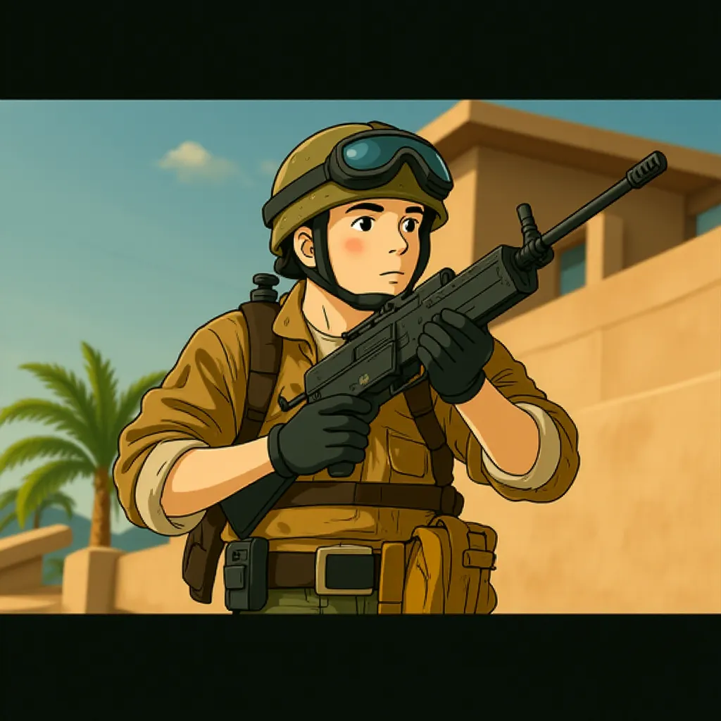Kit Connor in Warfare (2025) - Ghibli style