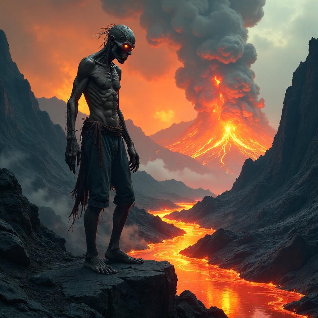 Volcanic Zombie: Concept Art in Fire and Ash