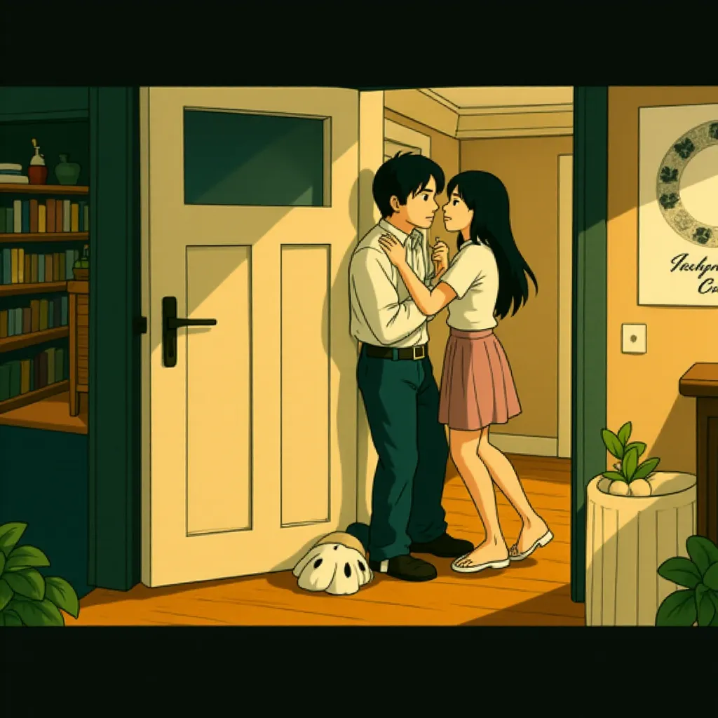Martina Gedeck and Sebastian Koch in The Lives of Others (2006) - Anime style
