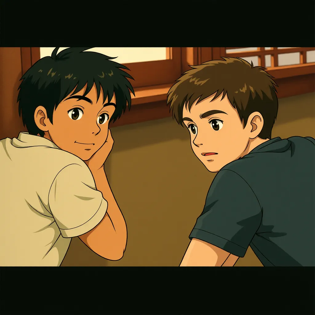 Shia LaBeouf and Aaron Yoo in Disturbia (2007) - Anime style