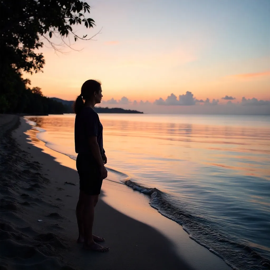 Silhouette at Dusk over Gorontalo Ocean