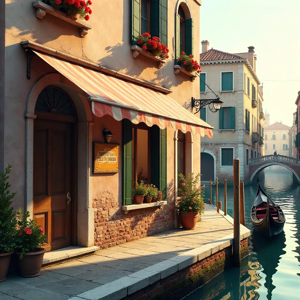 Charming Venetian Canalfront Storefront
