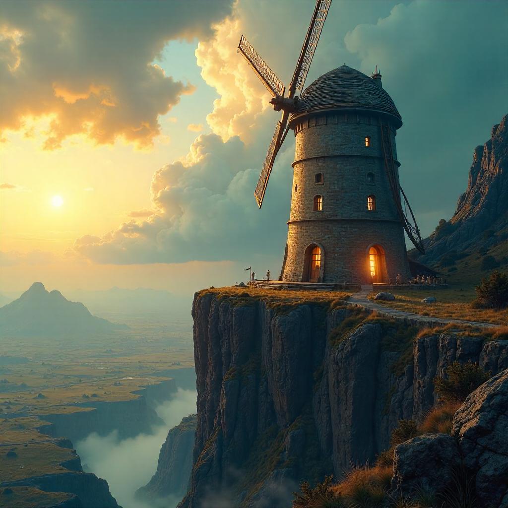 Plateau Concept Art: Windmill at the Edge