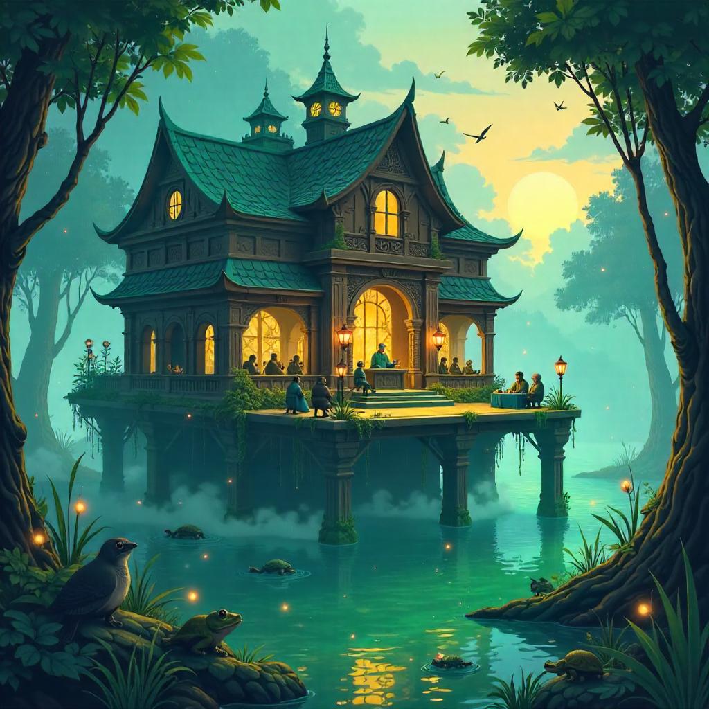 Swamp Courthouse: An Anime-Style Fantasy