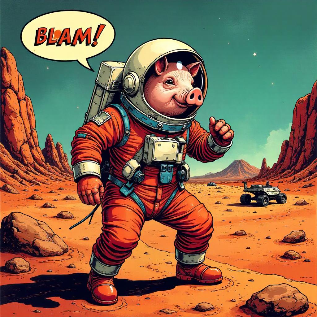 Marsbound Pig: A Comic Book Adventure