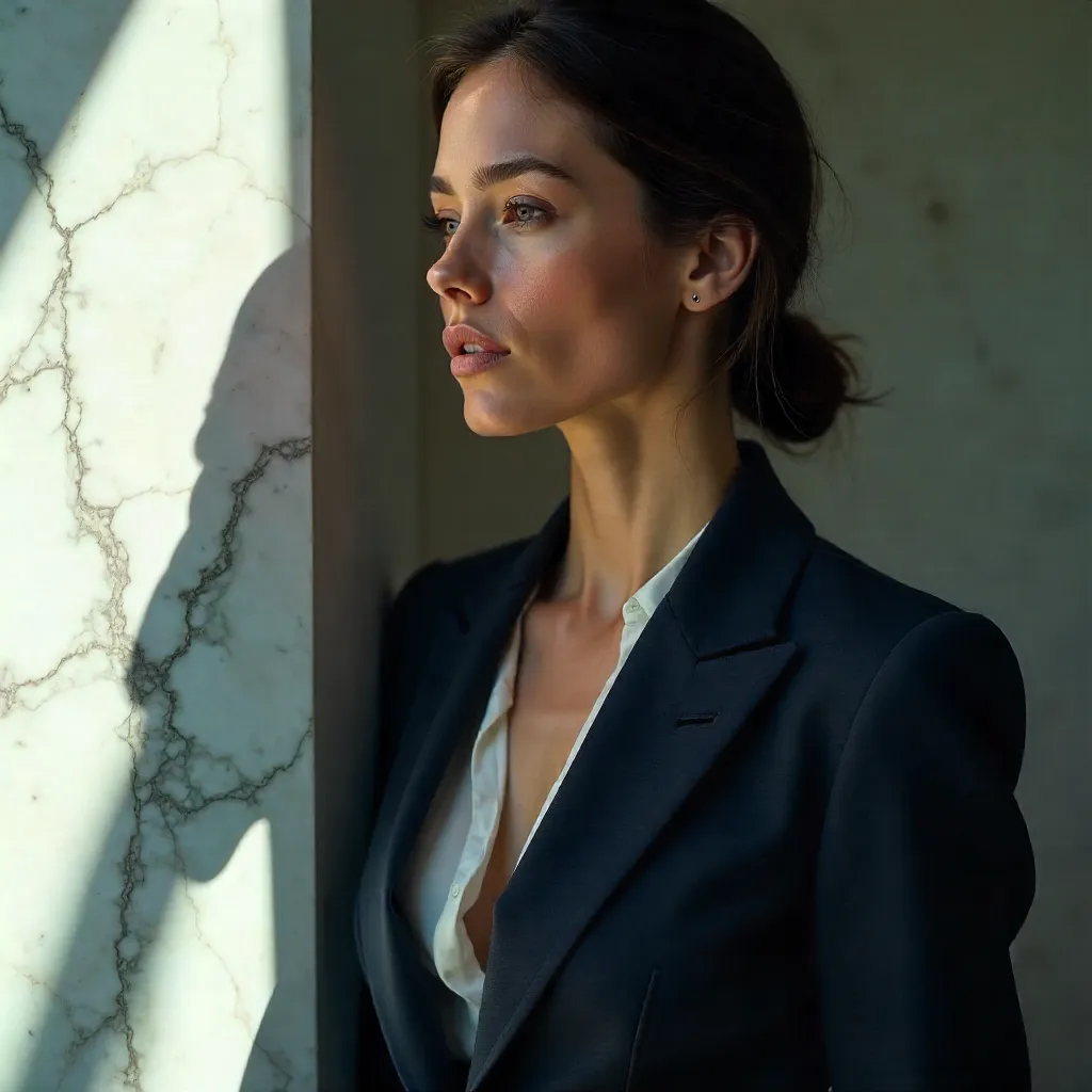 Reflected Marble Blazer Portrait
