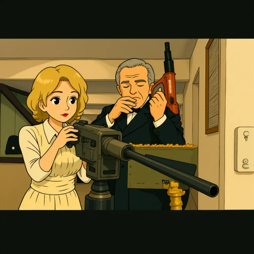 John Malkovich and Helen Mirren in RED (2010) - Anime style