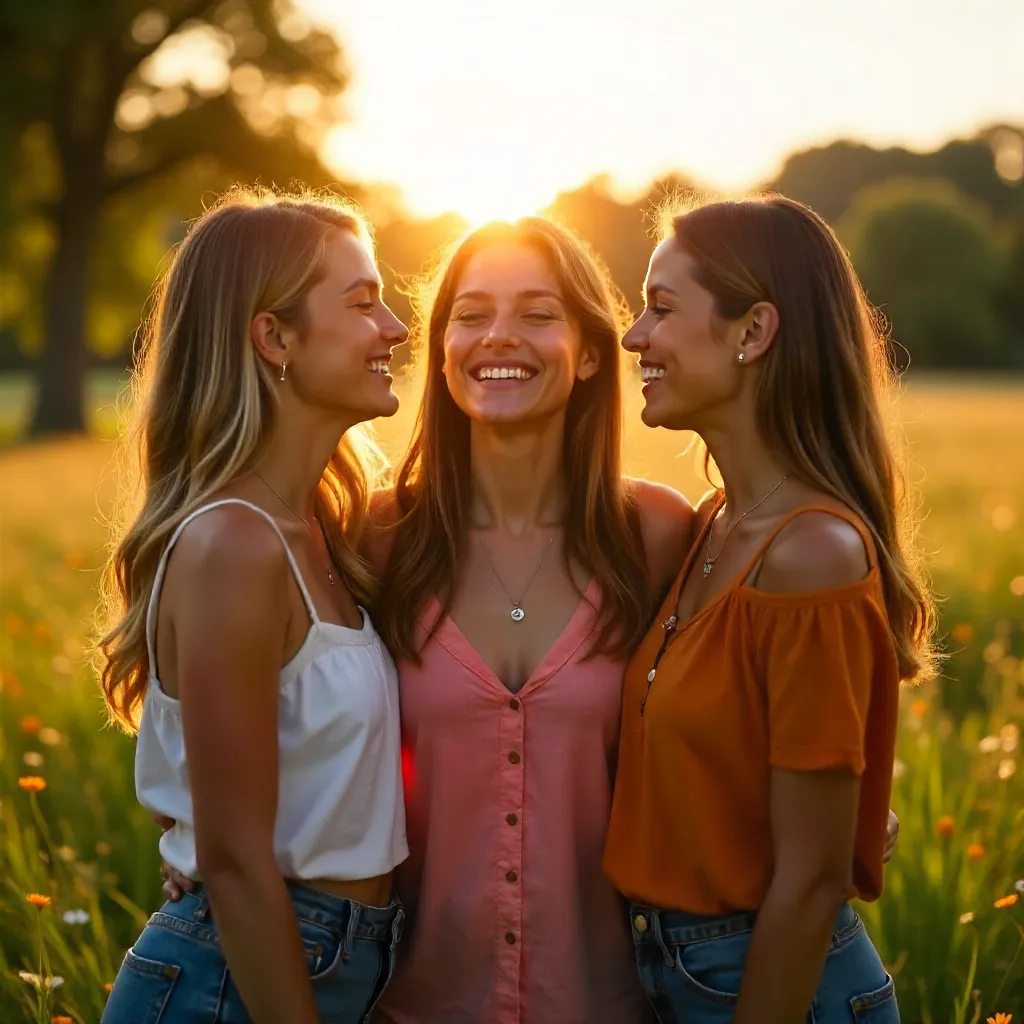 Golden Hour Moments with Three Friends