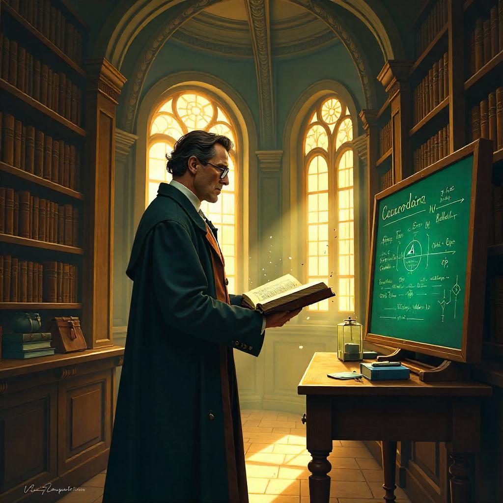 A Scholarly Figure in a School - Concept Art