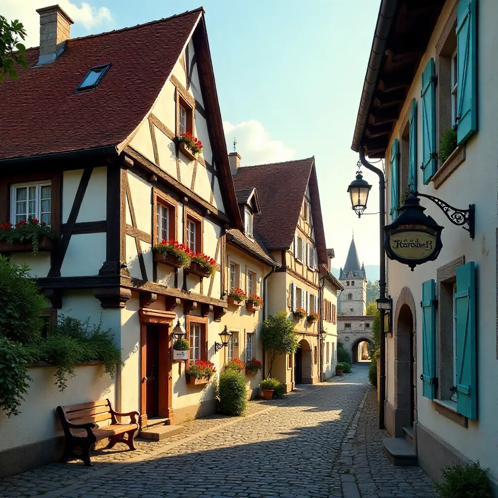 Plönlein Charm: Rothenburg's Timbered Street View