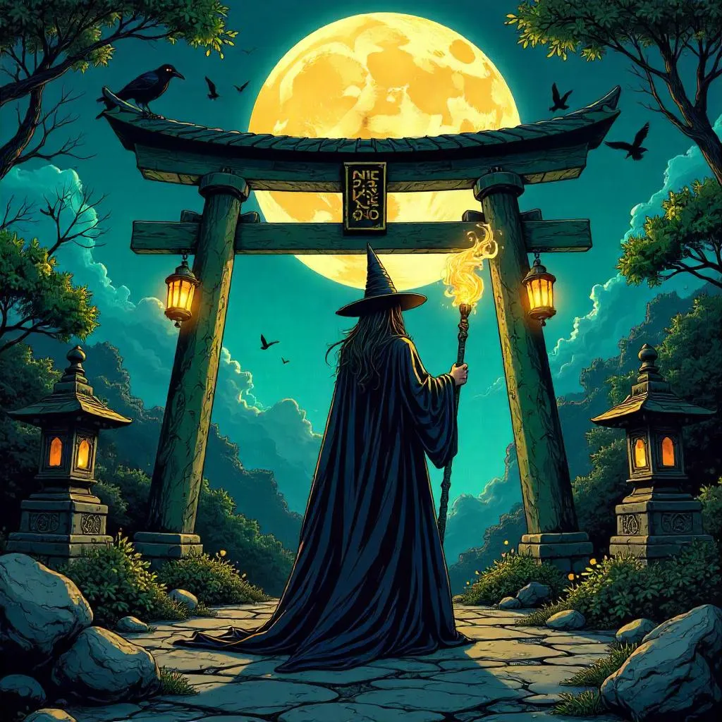 Witch in a Shrine: Comic Panel Adventure