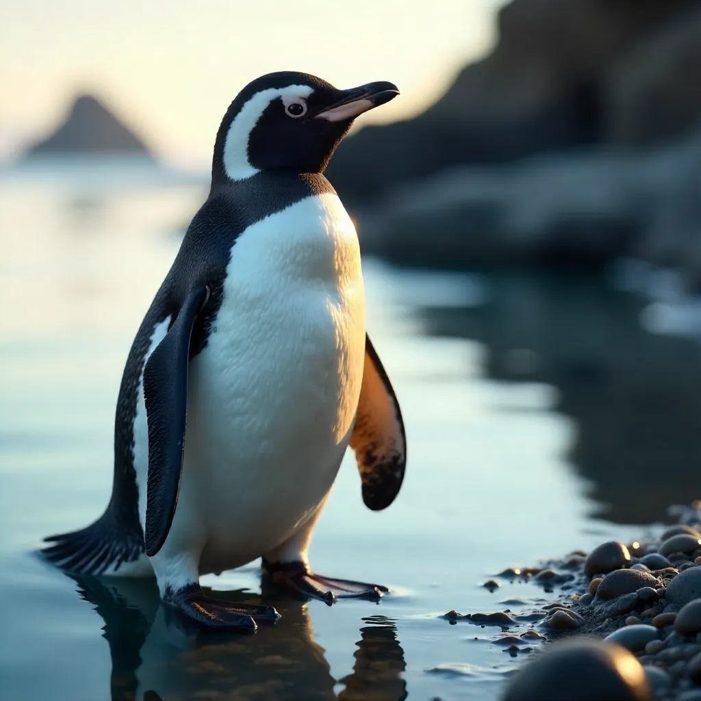 Close-Up Humboldt Penguin by Tranquil Waters