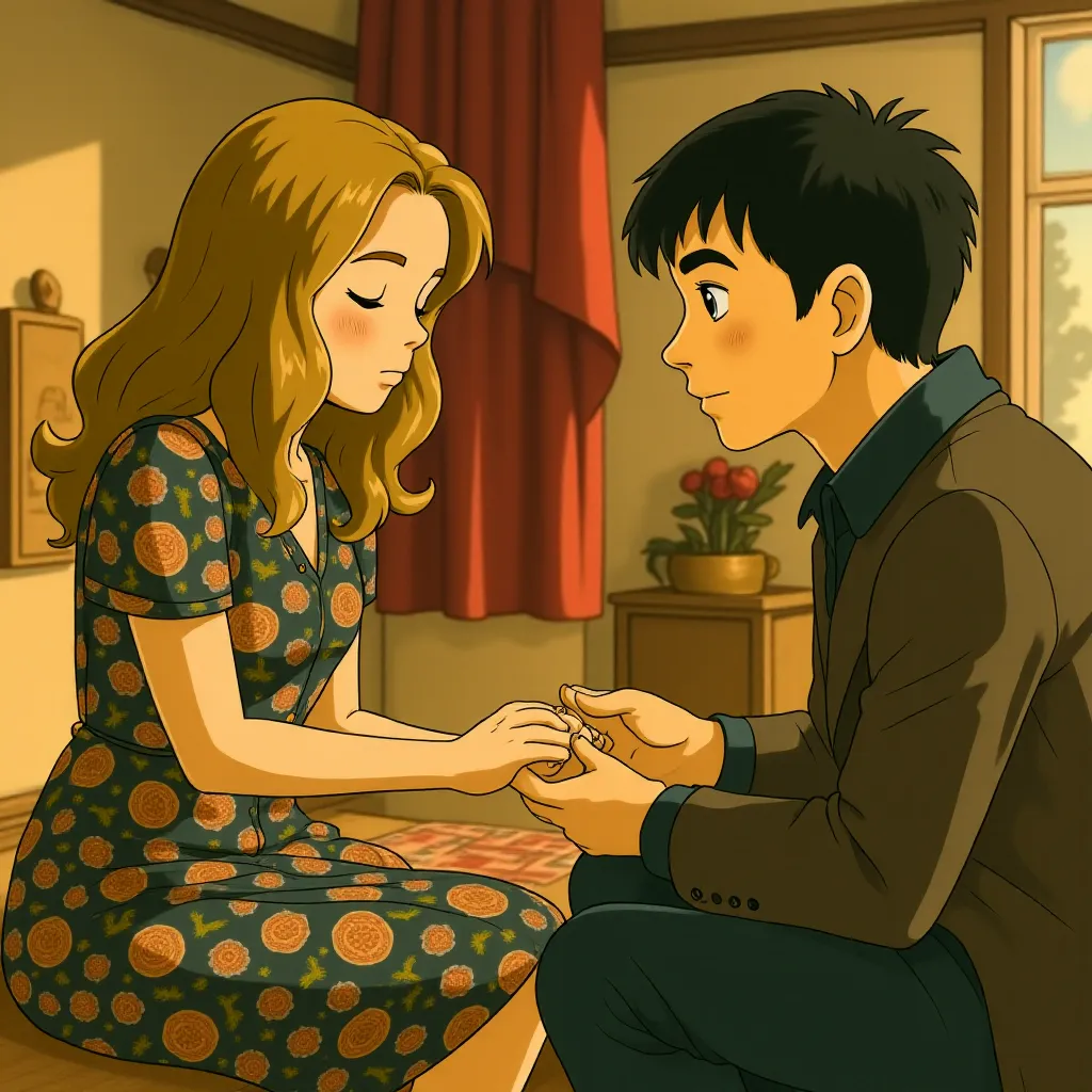 Logan Lerman and Alicia von Rittberg in Fury (2014) - Anime style