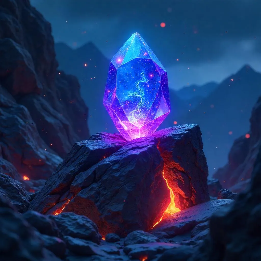 Soul Gem Aglow on Volcanic Rocks
