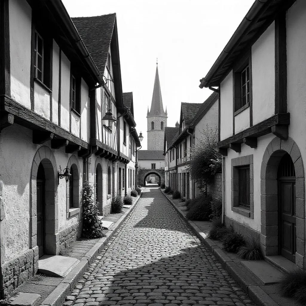 Monochrome Vernon: Vintage Norman Architecture, France