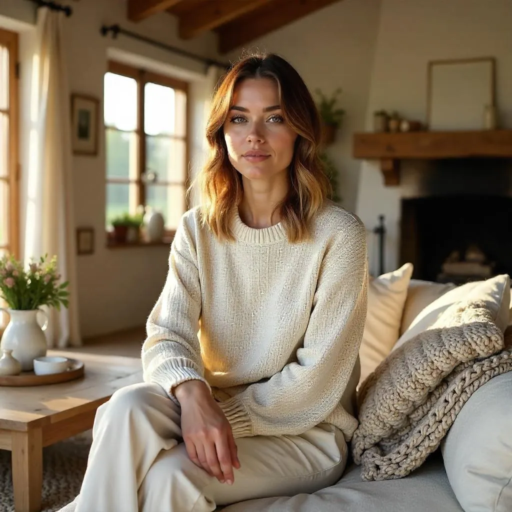 Cozy Cottage Chic: Photorealistic Portrait