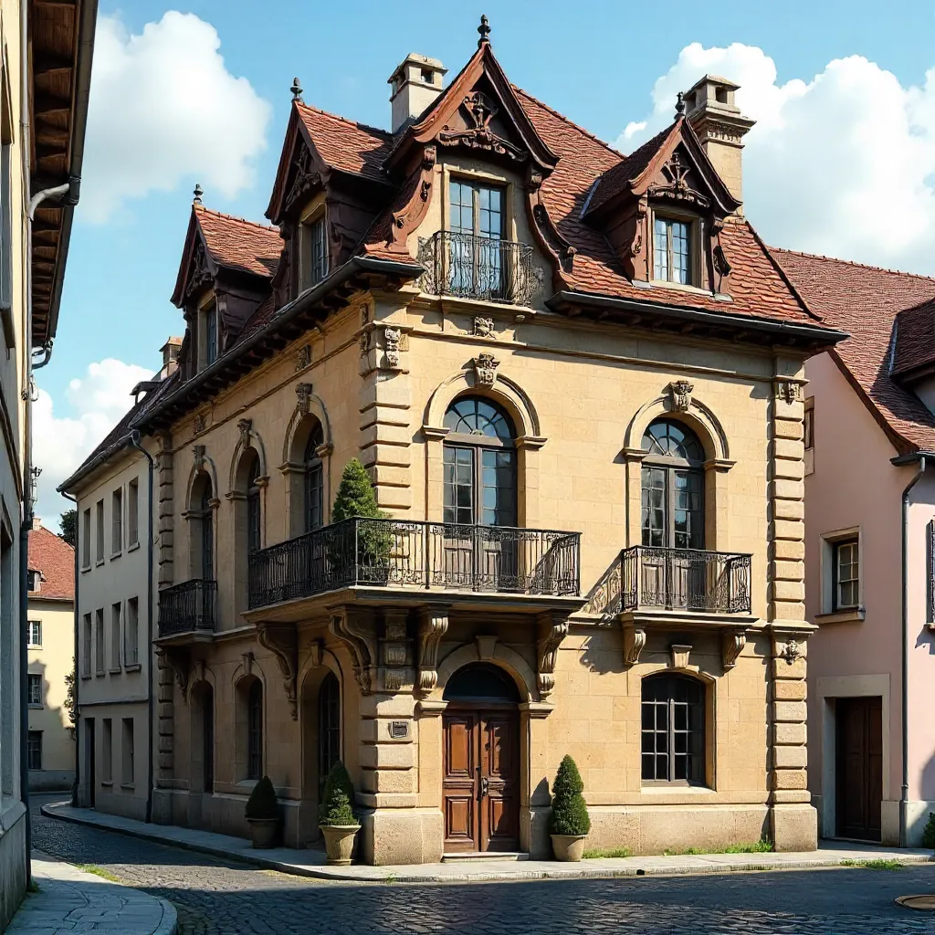Elegant Strasbourg Facade Under Clear Blue Sky