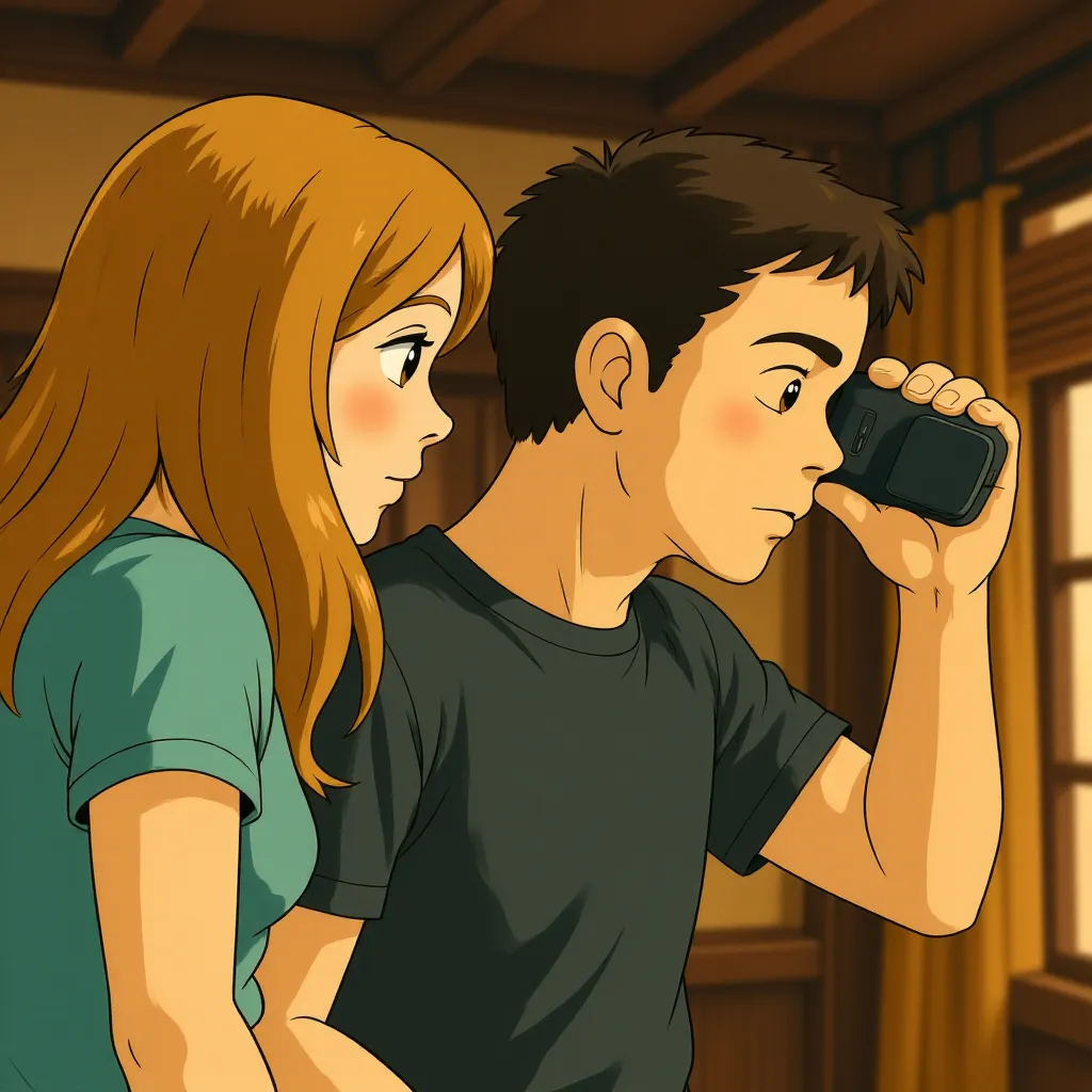 Shia LaBeouf and Sarah Roemer in Disturbia (2007) - Anime style