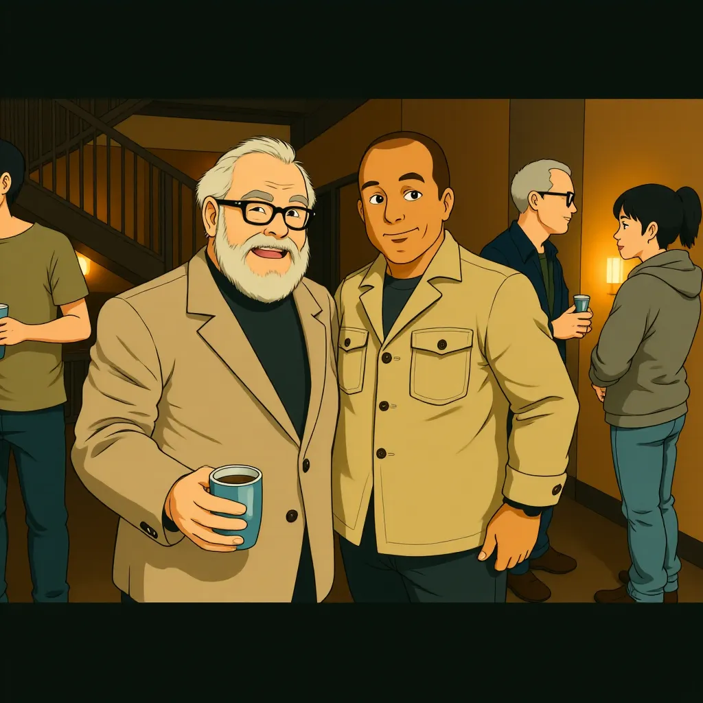 Stephen McKinley Henderson and Kemp Powers at an event for Civil War (2024) - Ghibli style