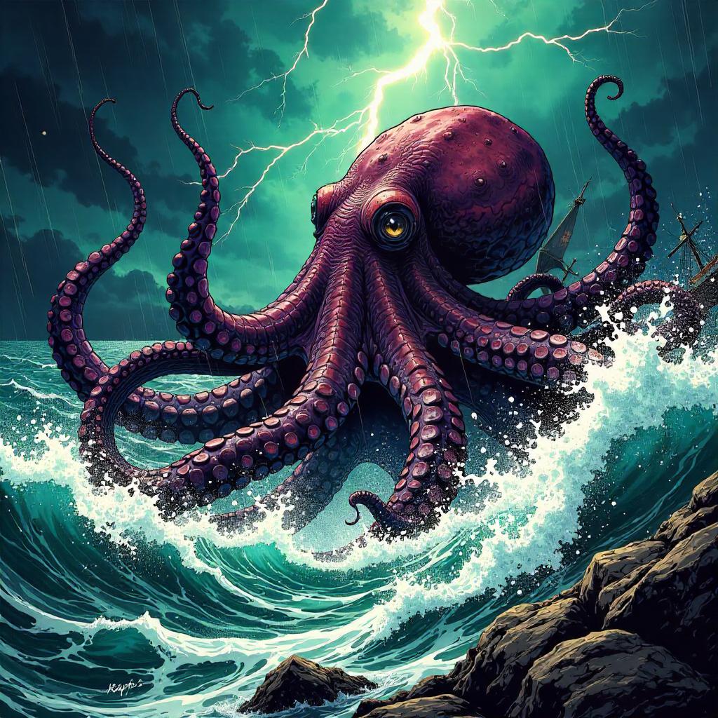 Thunderstorm Ink: The Octopus of the Storm