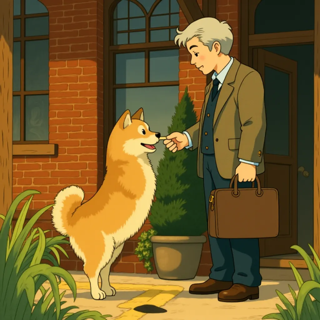 Richard Gere in Hachi: A Dog's Tale (2009) - Anime style