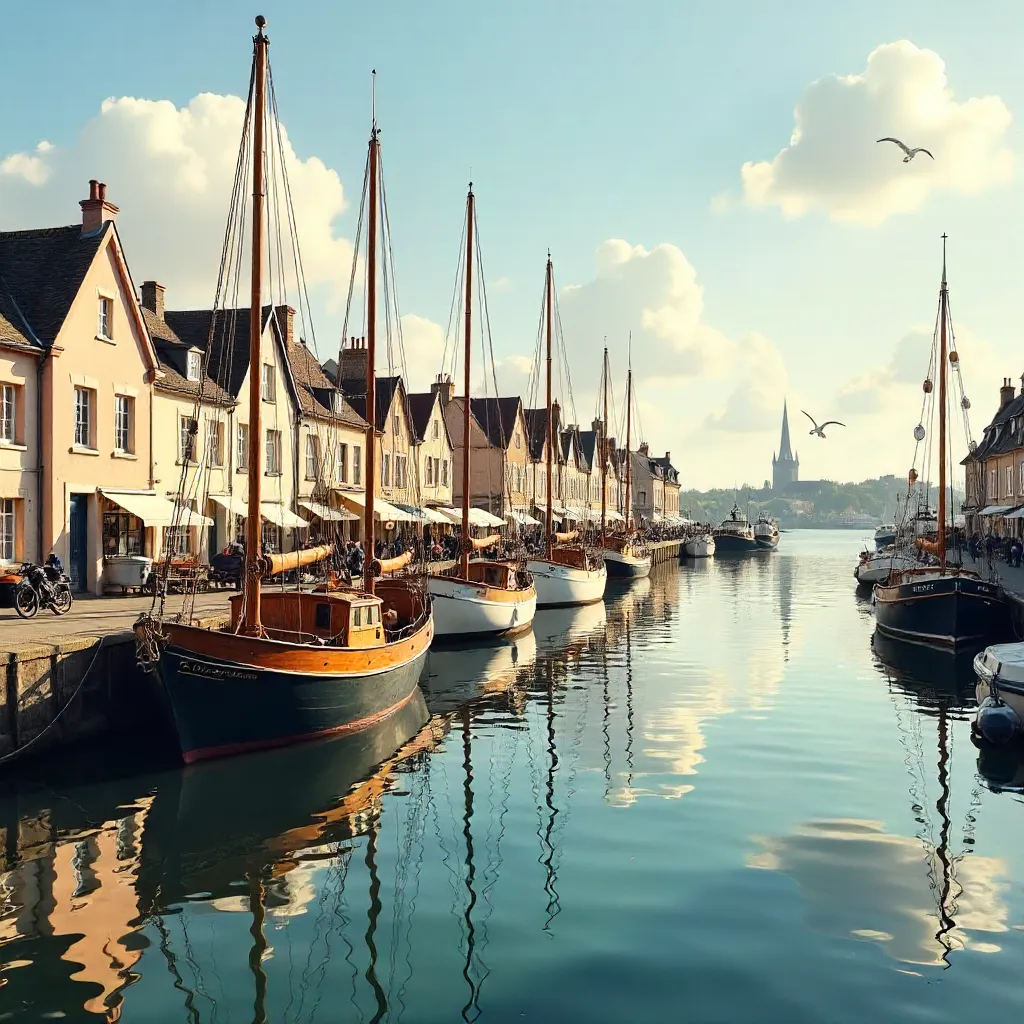 Honfleur Harbor: Boats and Historic Normandy Architecture