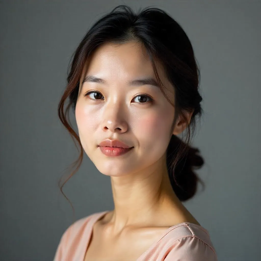 Studio Portrait of an Adult Asian Woman in Her Late 20s