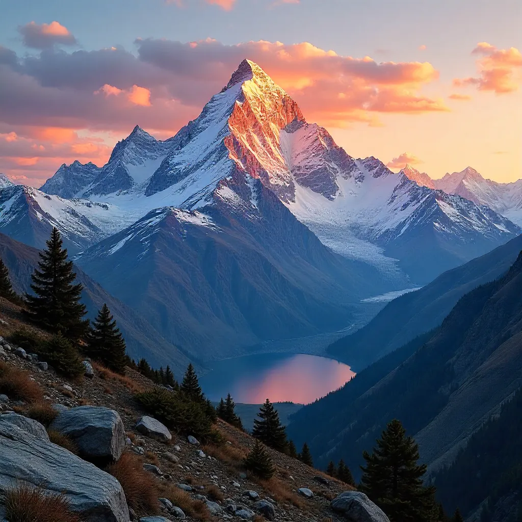Golden Hour over Himalayan Peaks