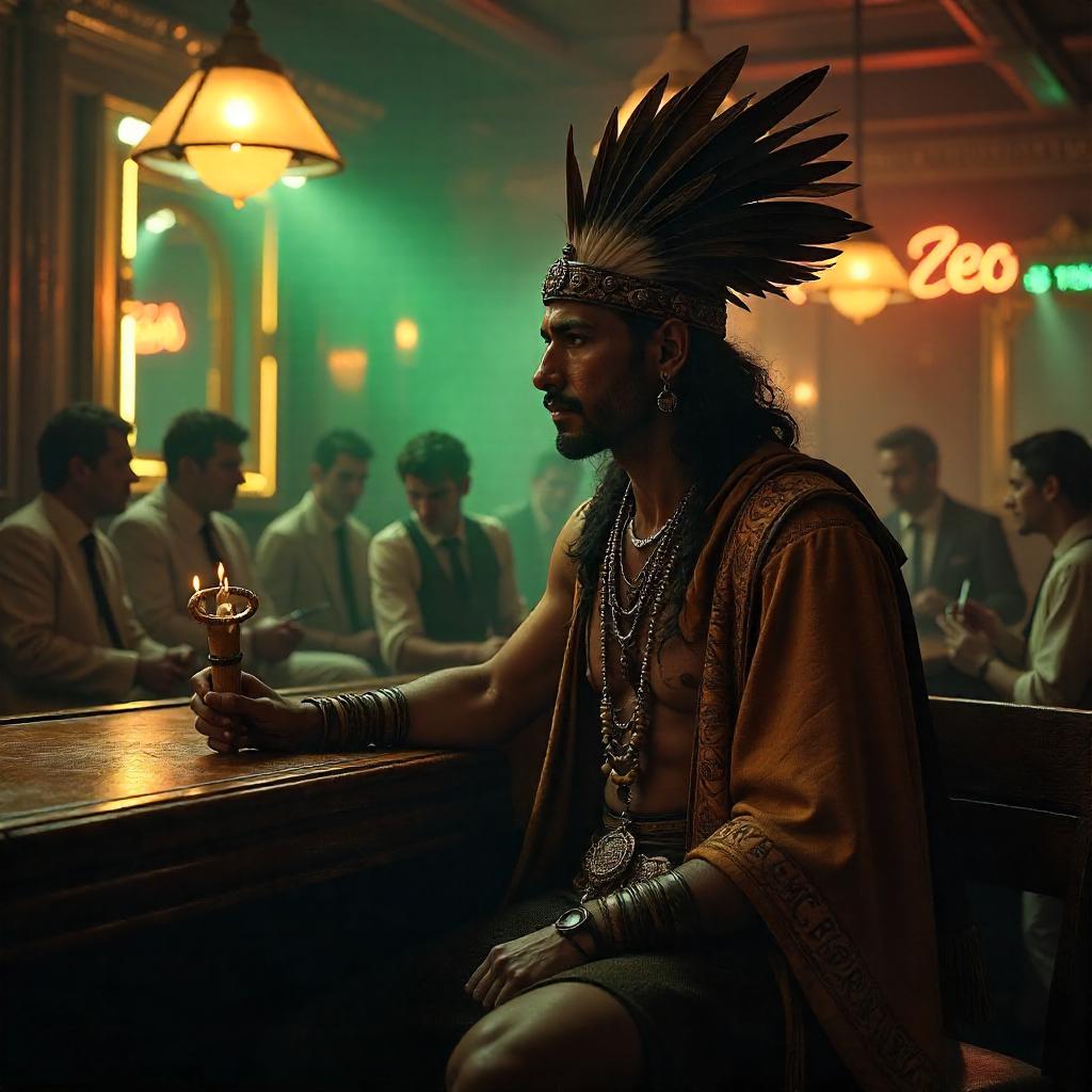 Shaman in a 1920s Speakeasy - 3D Render