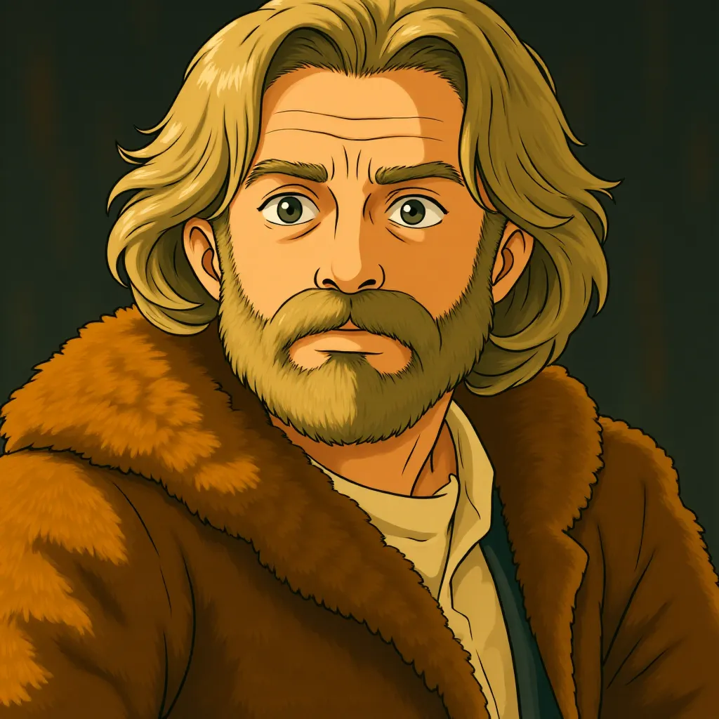 Kurt Russell in The Hateful Eight (2015) - Anime style