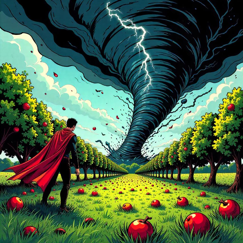 Tornado in the Orchard: Comic Storm