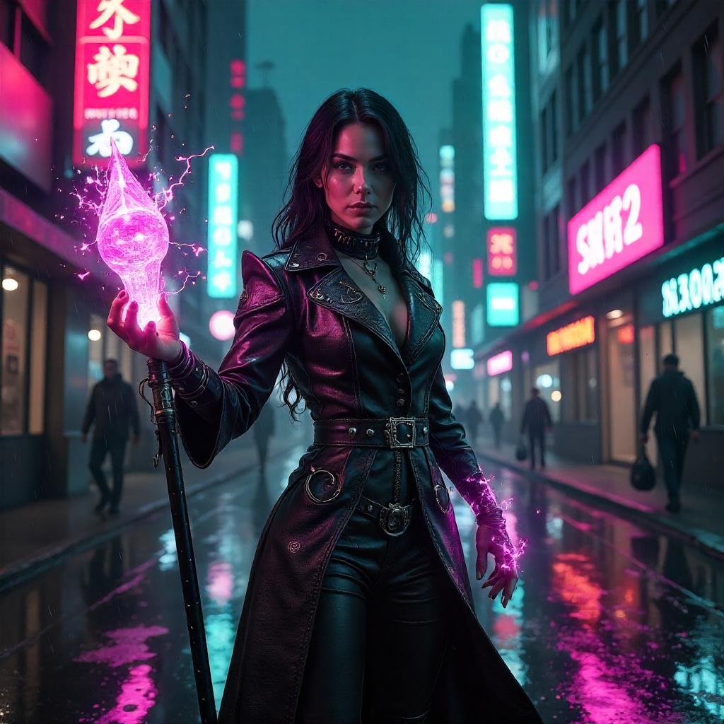 Neon Sorceress of the Cybercity