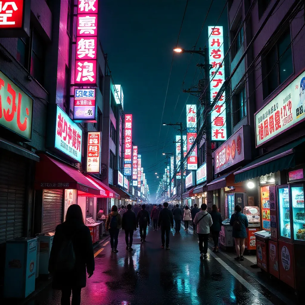 Neon Night Pulse of Akihabara