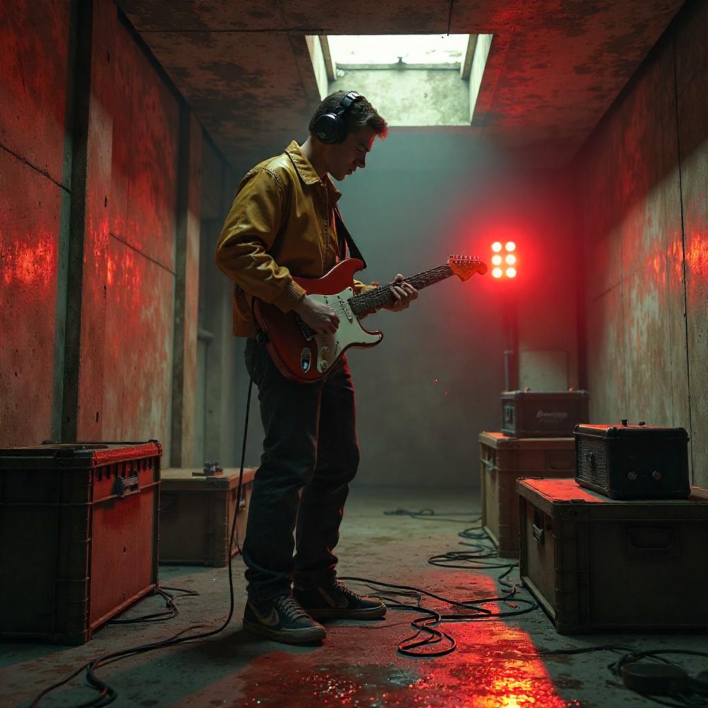 Bomb Shelter Concert: A 3D Rendered Musician