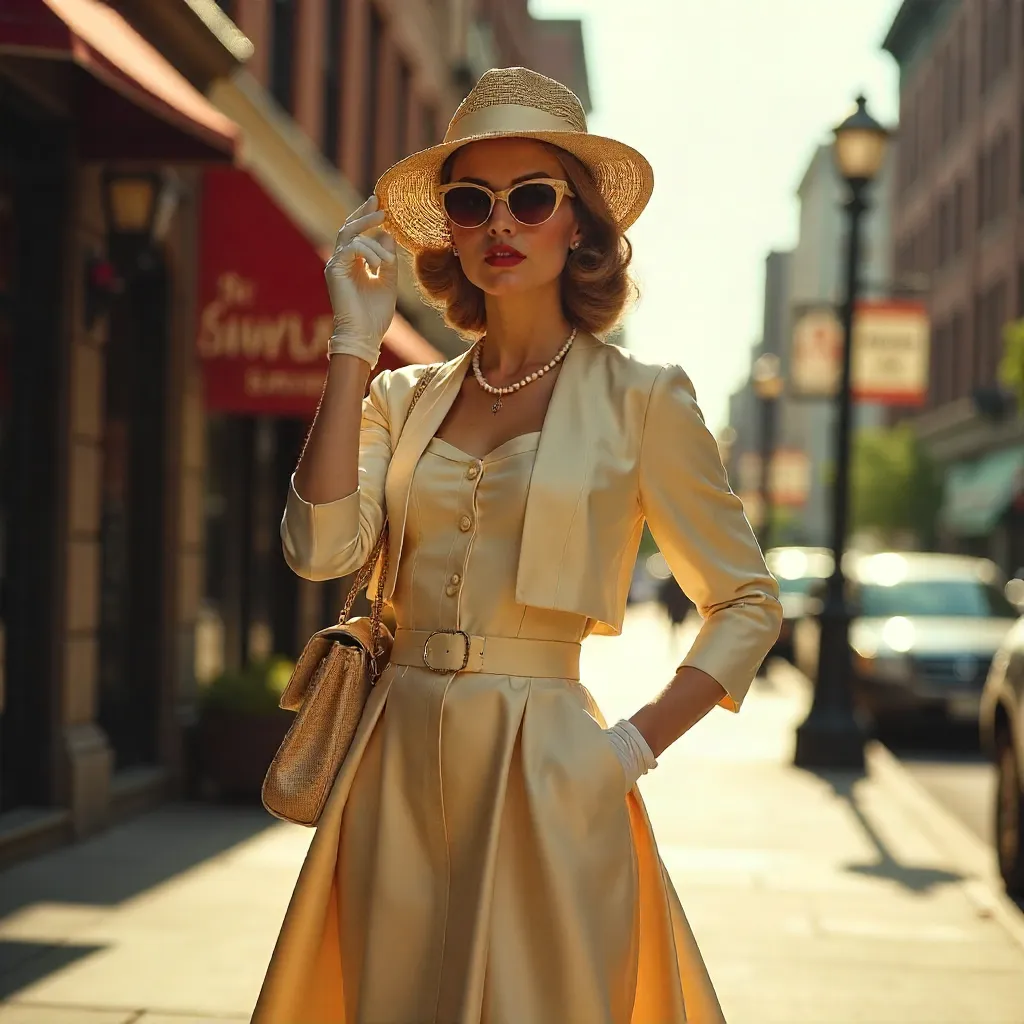 Vintage Street Style: Woman on the Sidewalk