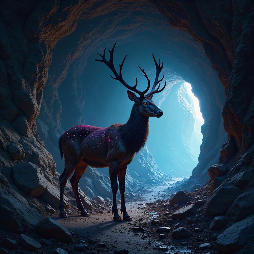 Deer in a Neon Mine: a Digital Fantasy