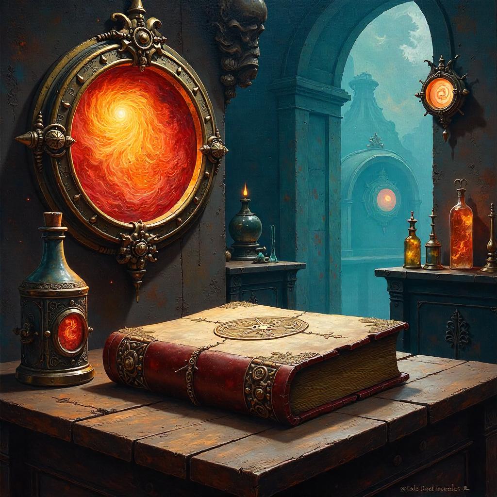 Mystical Tome in a Portal Lab