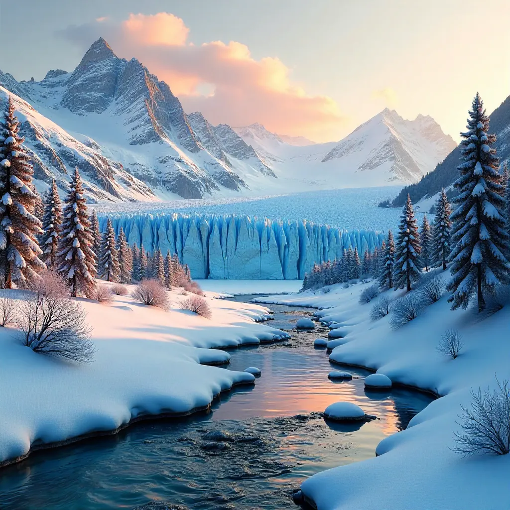 Glacial Dawn in Obergoms, Switzerland