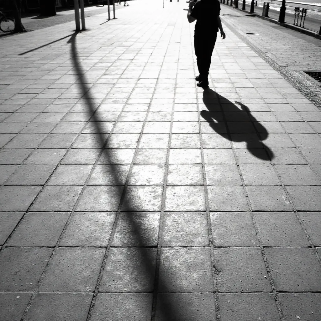 Shadow on Mar del Plata Tile Pavement (Monochrome)