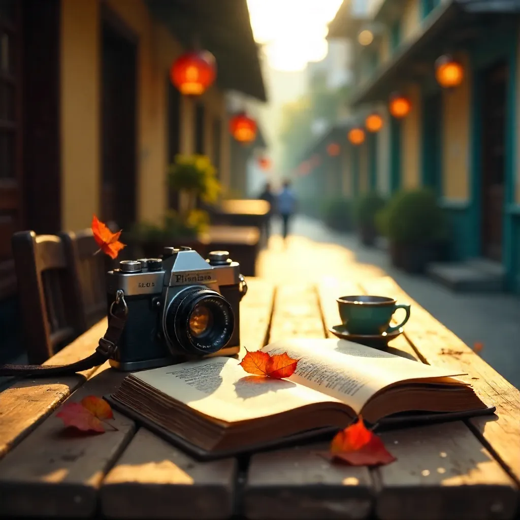 Autumn Leaves, a Vintage Camera, Hanoi