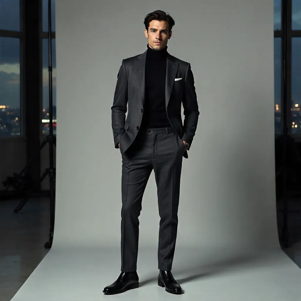 London Studio Elegance: Contemporary Male Fashion Shoot
