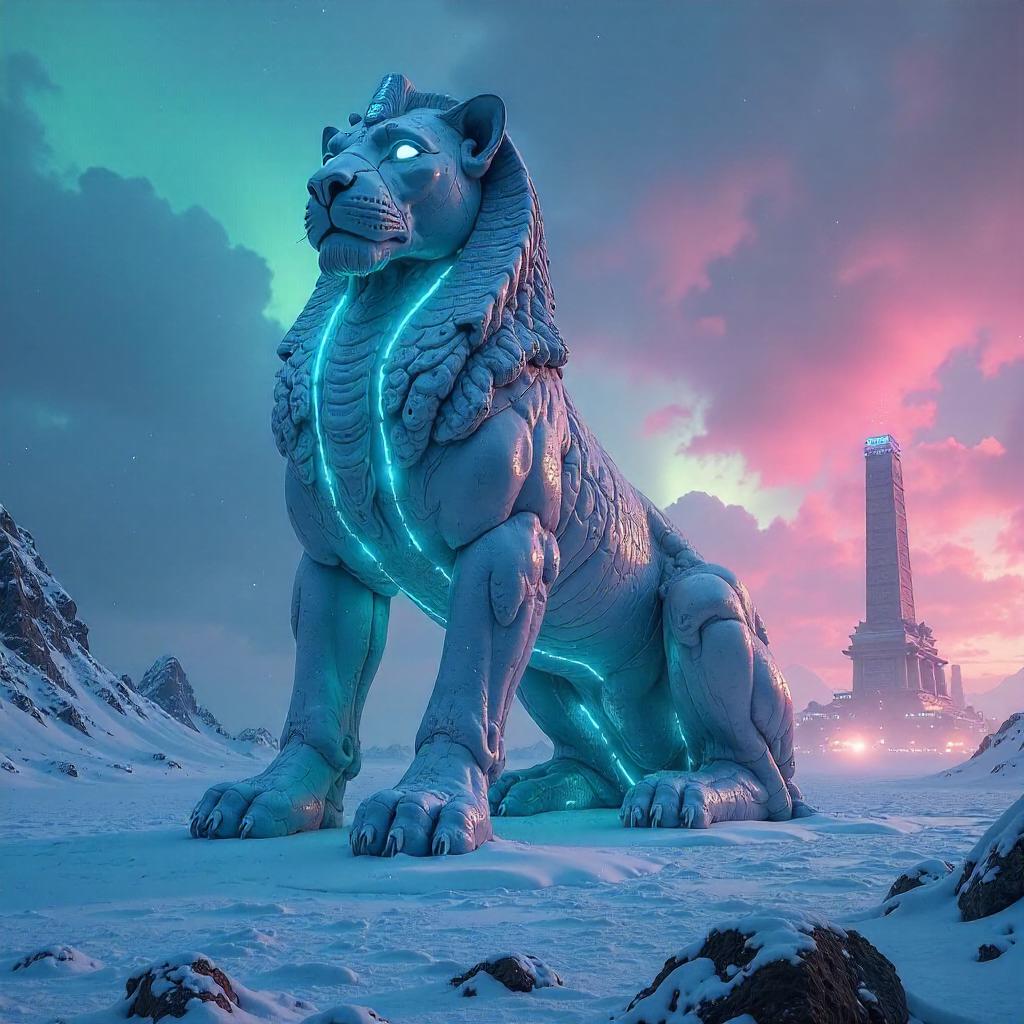Neon Sphinx in the Snowbound Wastes